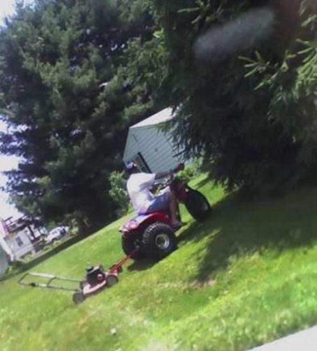 Lazy Lawn Mowing Picture