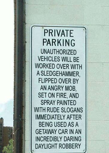 Parking Here Not Recommended Picture