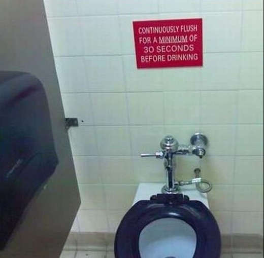 Toilet Water Warning Picture