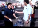 Reporter Wrecks Sculpture